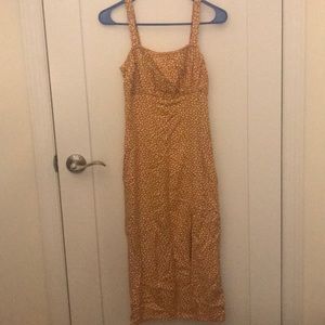 Orange patterned A&F tank dress with slit